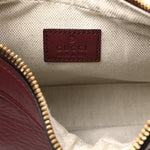 Aria Calfskin Web Small Attache Shoulder Bag Rosso Ancora