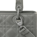 Ultra Matte Calfskin Cannage Medium Lady Dior Grey Stone
