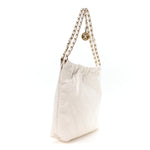 Shiny Calfskin Quilted Small Chanel 22 White