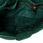 Suede Maxi Intrecciato Padded Chain Cassette Crossbody Bag Emerald Green