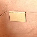 Snakeskin Boarded Plutone Calfskin Mini Horsebit 1955 Top Handle Bag Wild Rose Beige