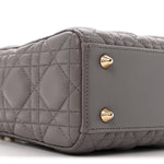 Lambskin Cannage Small Lady Dior Grey