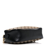 Monogram Matelasse Diagonal Small GG Marmont Chain Shoulder Bag Beige Black