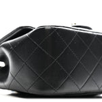 Lambskin Quilted Mini Square Flap Black