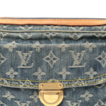 Monogram Denim Bum Bag Blue