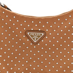 Tessuto Nylon Studded Mini Re-Edition Bag Brandy
