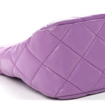 Lambskin Quilted Small Pick Me Up Hobo Purple