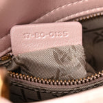 Metallic Lambskin Cannage Mini Lady Dior Lotus