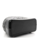 Aged Calfskin Quilted Small Gabrielle Backpack Black