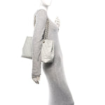 Caviar Quilted Shopping Tote Light Green