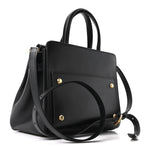 Shiny Box Calfskin Small Money Tote Black