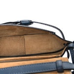 Calfskin Jacquard Mini Gate Crossbody Bag Onyx Blue