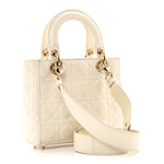 Lambskin Cannage Small My ABCDior Lady Dior White
