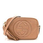 Pebbled Calfskin Small Soho Disco Bag Camelia