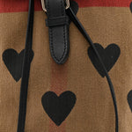 Overdyed Canvas Mega Check Heart Print Medium Chiltern Backpack Black