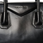 Shiny Lord Calfskin Small Antigona Black