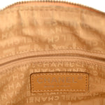 Lambskin Stitched Accordion Flap Tote Beige