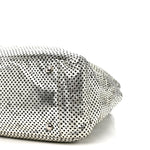 Metallic Glazed Calfskin Perforated Rodeo Drive Hobo Silver