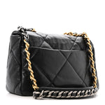 Goatskin Quilted Medium Chanel 19 Flap Black