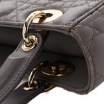 Lambskin Cannage Small Lady Dior Grey