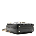 Patent Cannage Mini Lady Dior Black