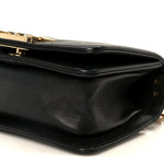 Lambskin Chevron Quilted Mini Boy Flap  Black