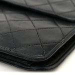 Lambskin Quilted Medium Single Flap Black