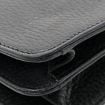 Dollar Calfskin Small Interlocking G Shoulder Bag Black