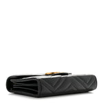 Calfskin Matelasse GG Marmont Chain Wallet Black