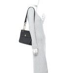 Caviar Flap Shoulder Bag Black