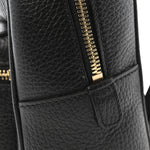 Pebbled Calfskin Soho Chain Backpack Black