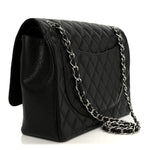 Caviar Quilted Maxi Double Flap Black