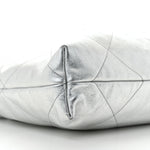 Metallic Calfskin Quilted Chanel 22 Silver