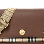 Calfskin Vintage Check Note Crossbody Bag Tan