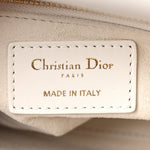 Lambskin Cannage Butterfly Studs Small Lady Dior White