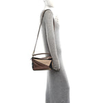 Calfskin Small Puzzle Bag Sand Hazelnut Ash