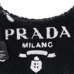 Terry Cloth Mini Re-Edition 2000 Bag Black White