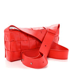 Paper Calfskin Intrecciato Stretch Cassette Bright Red