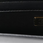 Lambskin Quilted Bijoux Chain Mini Top Handle Flap Black