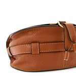 Grained Calfskin Small Marcie Saddle Bag Tan
