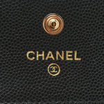 Caviar Quilted Compact Boy Wallet Black
