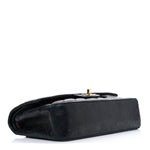 Lambskin Quilted Medium Double Flap Black