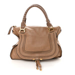 Calfskin Large Marcie Satchel Nut