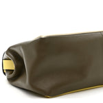 Calfskin Colorblock Mime Single Handle Bag Cream Burgundy Multicolor