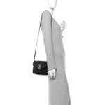 Calfskin Y Quilted Monogram Toy Loulou Crossbody Bag Black