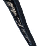 Velvet Oblique Saddle Bag Blue