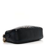 Calfskin Matelasse Small GG Marmont Chain Shoulder Bag Black