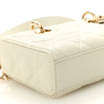 Lambskin Cannage Small Lady D-Joy Latte
