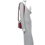 Taurillon Snakeskin Mini Capucines Burgundy