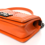 Snakeskin Small Boy Flap Orange